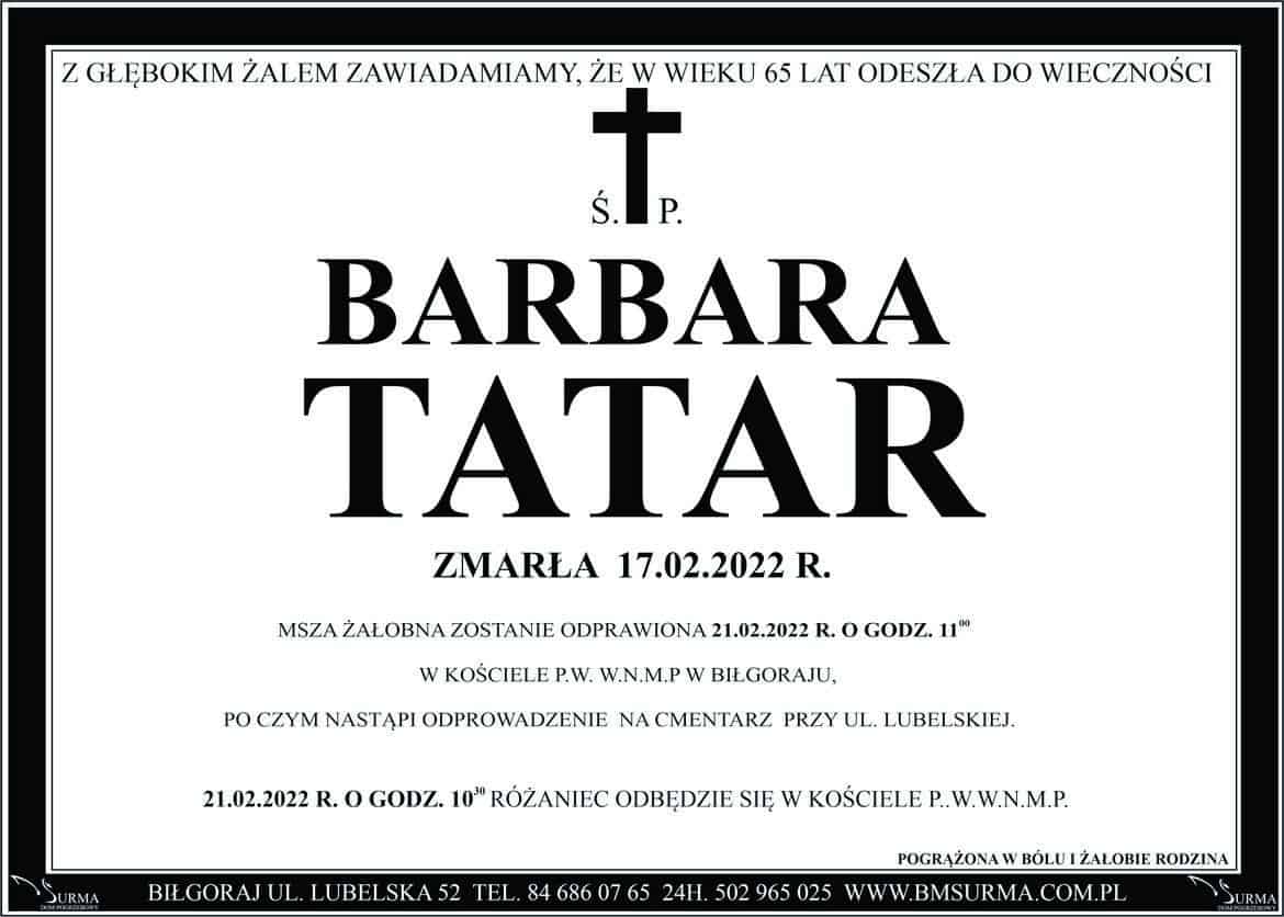 Ś.P. BARBARA TATAR
