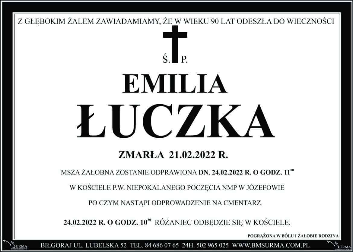 Ś.P. EMILIA ŁUCZKA
