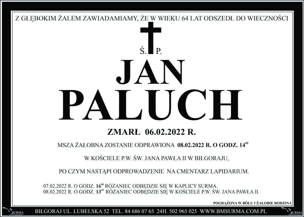 Ś.P. JAN PALUCH