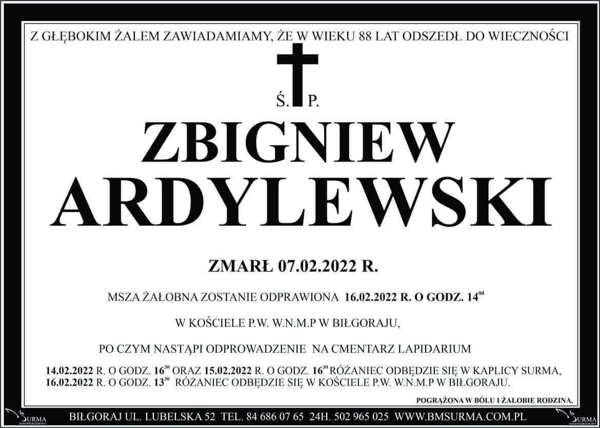 Ś.P. ZBIGNIEW ARDYLEWSKI