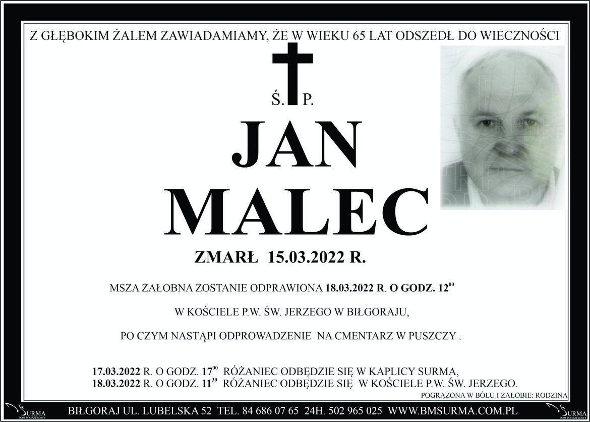 Ś.P. JAN MALEC