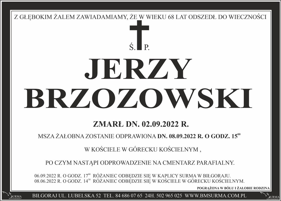 Ś.P. JERZY BRZOZOWSKI