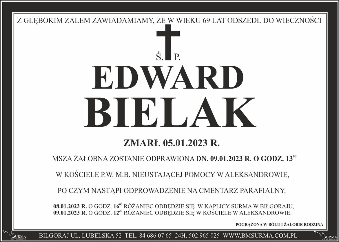 Ś.P. EDWARD BIELAK