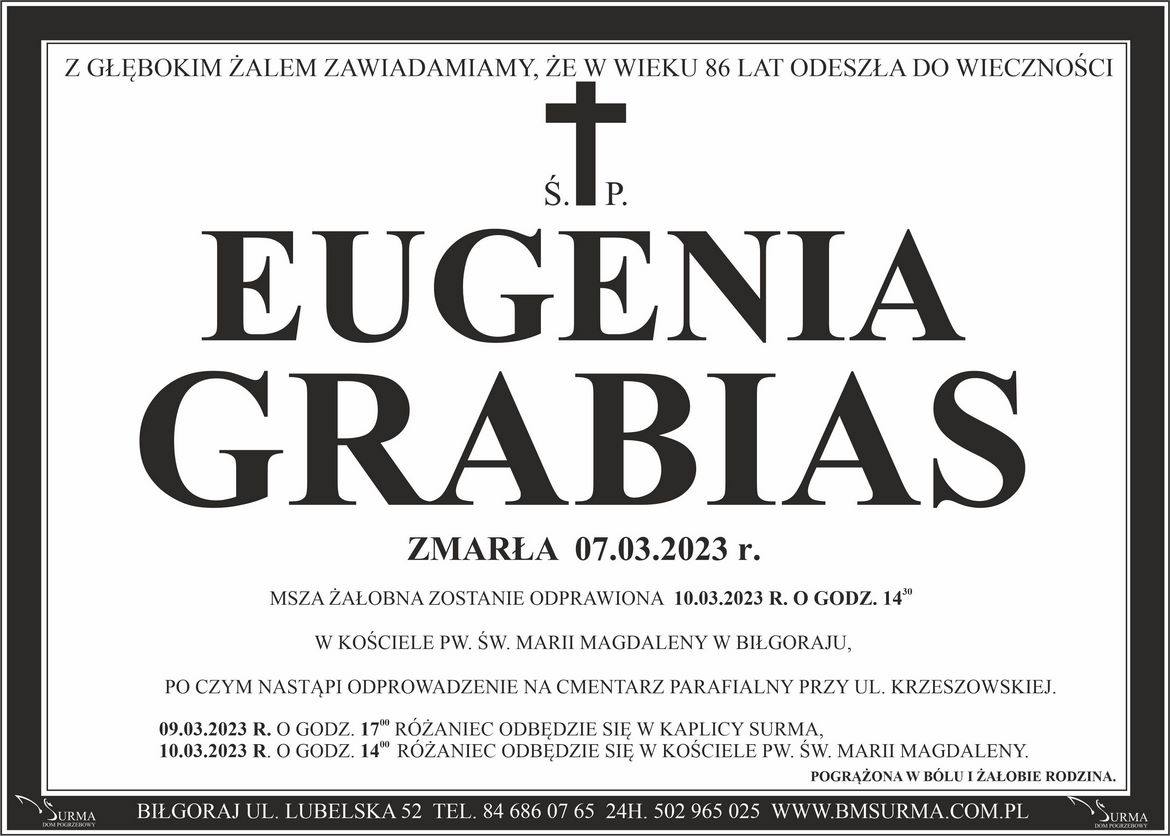 Ś.P. EUGENIA GRABIAS