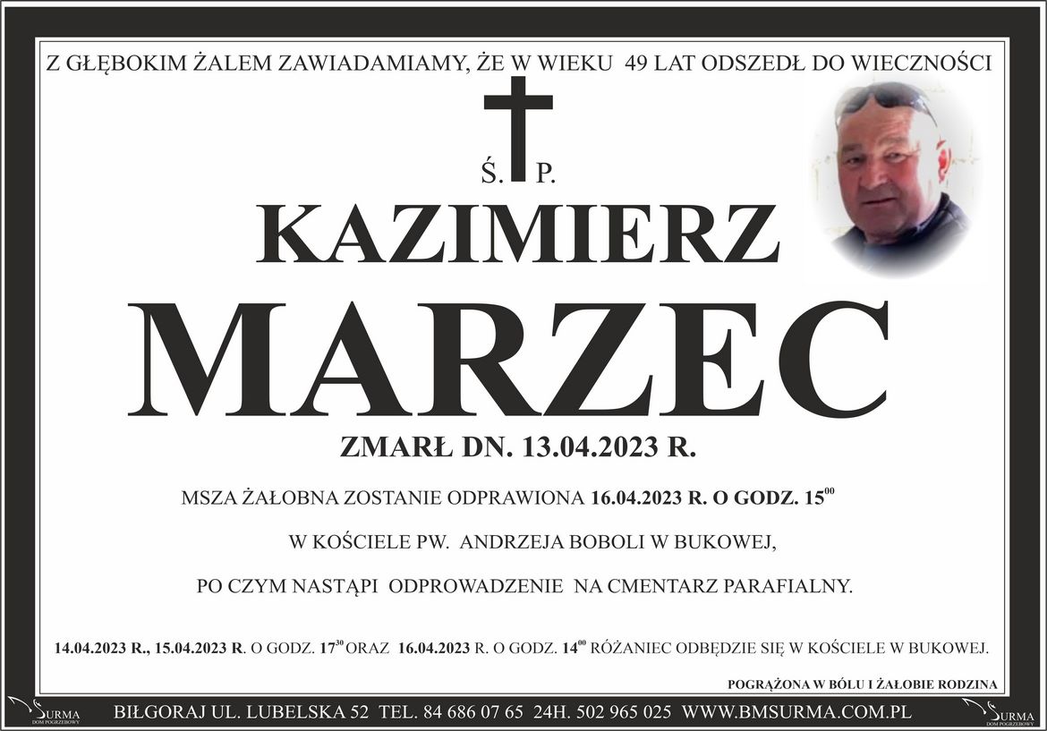 Ś.P. KAZIMIERZ MARZEC