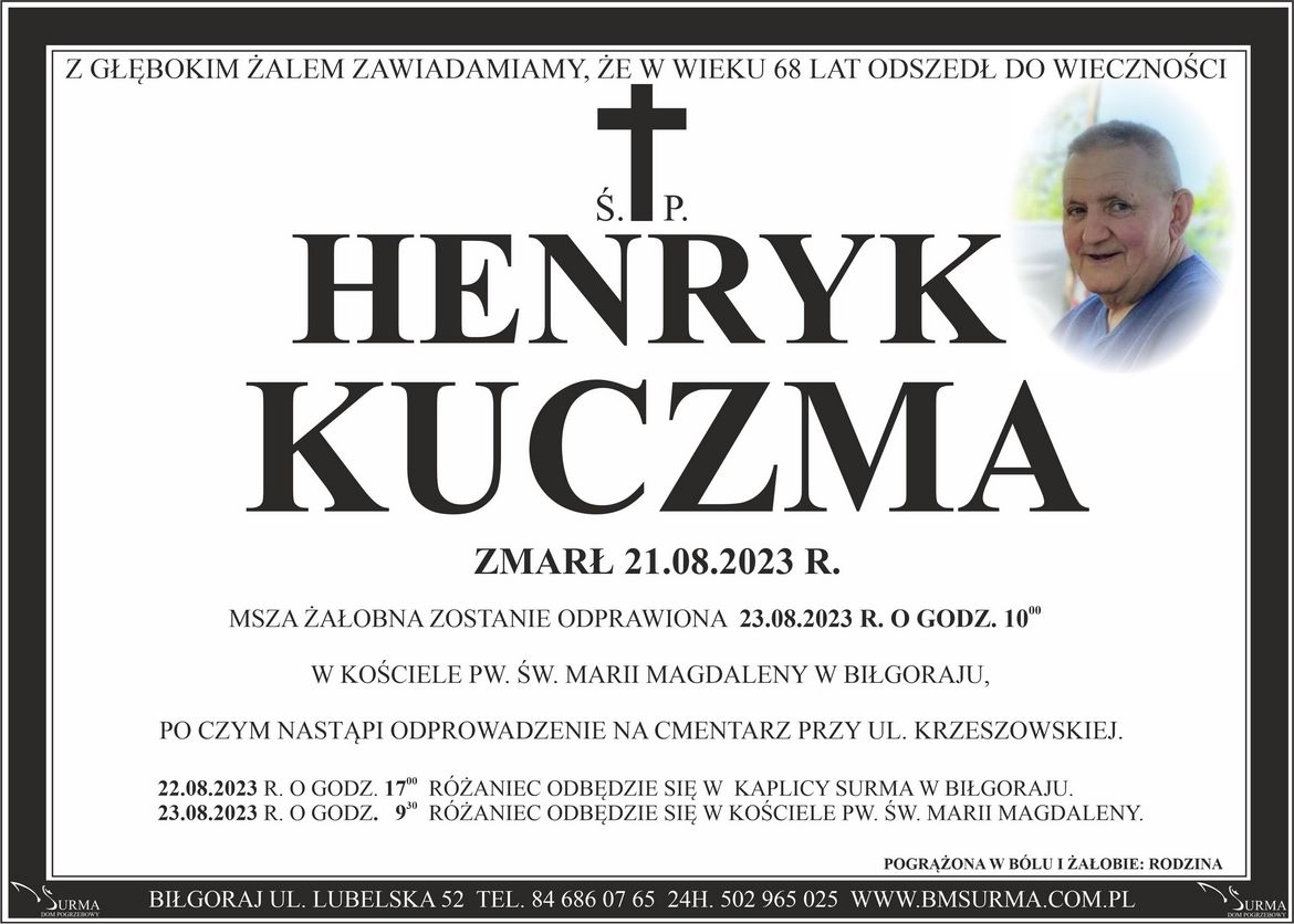 Ś.P. HENRYK KUCZMA