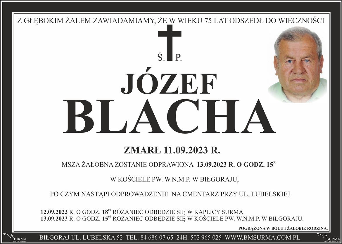 Ś.P. JÓZEF BLACHA
