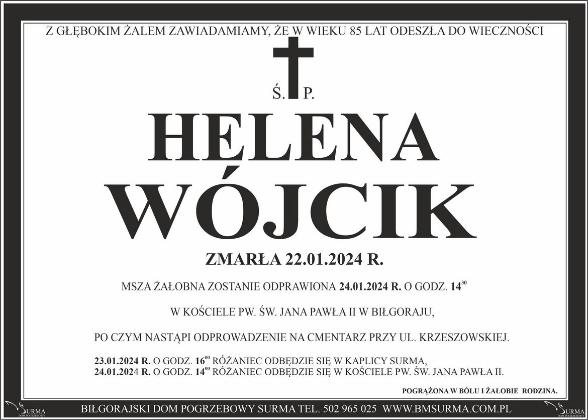 Ś.P. HELENA WÓJCIK