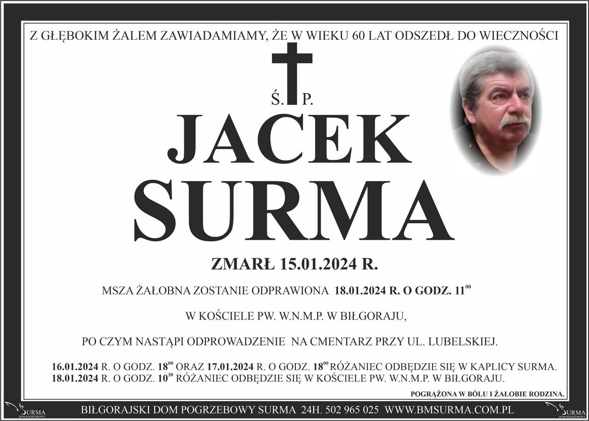 Ś.P. JACEK SURMA