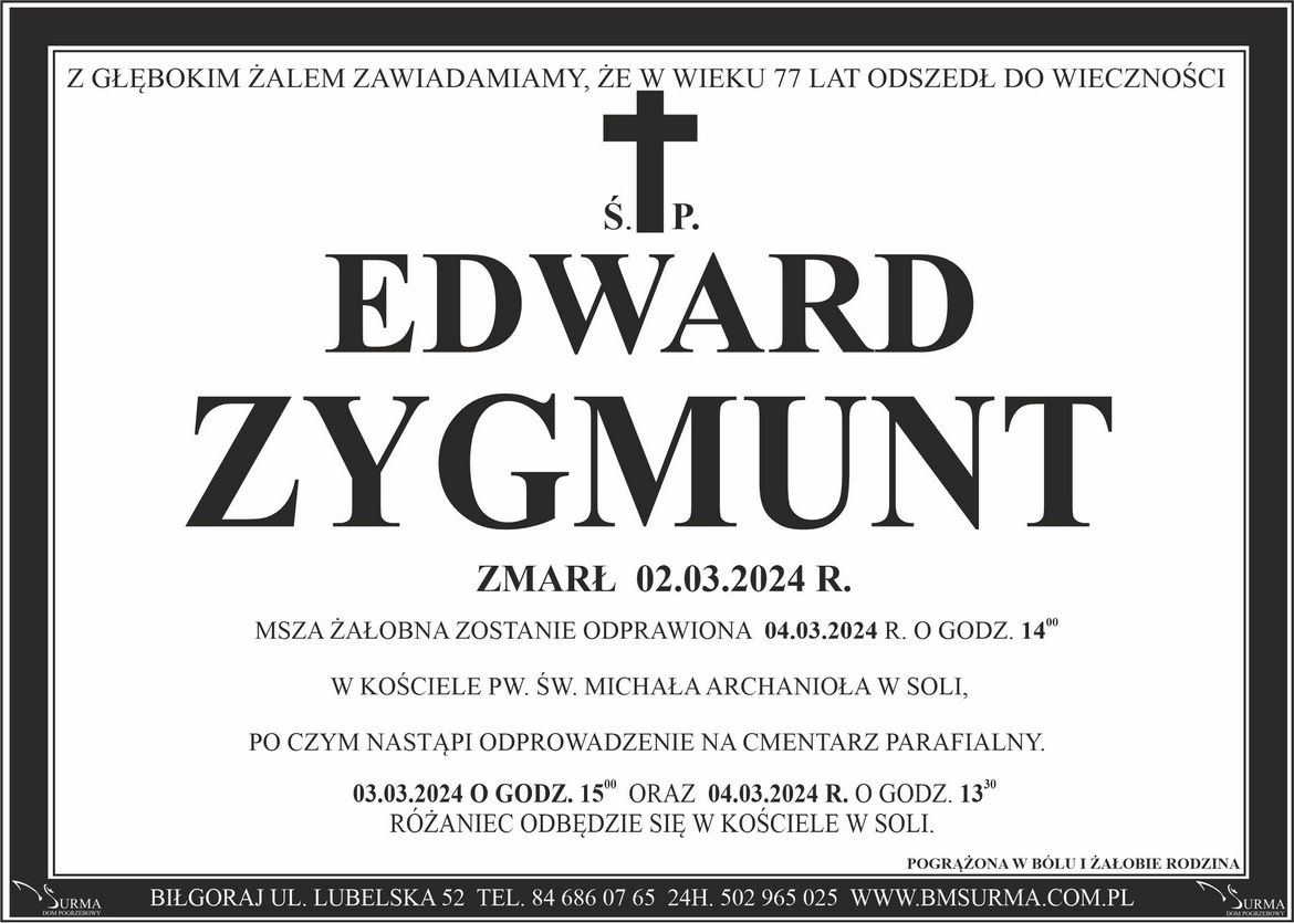 Ś.P. EDWARD ZYGMUNT
