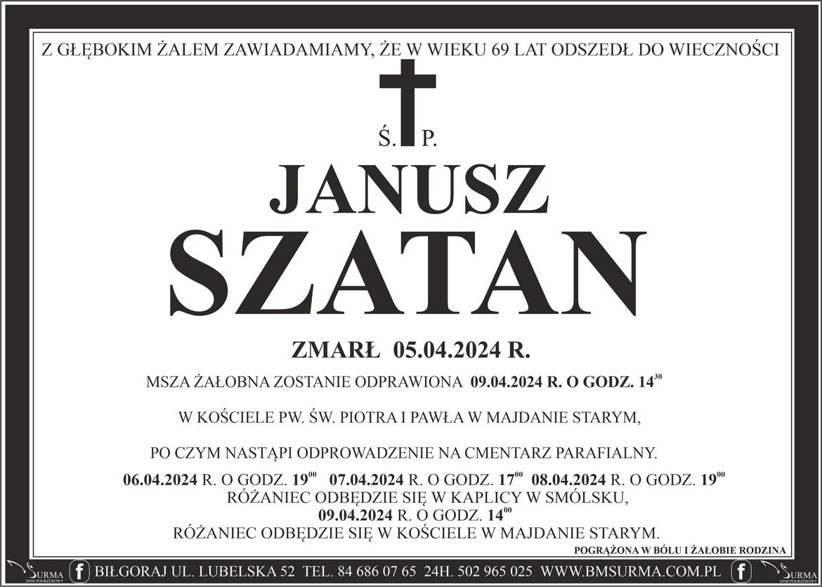 Ś.P. JANUSZ SZATAN
