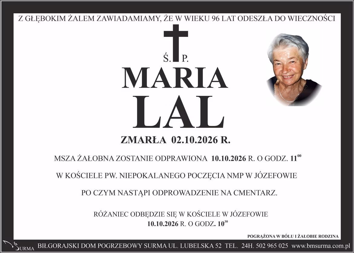 Ś.P. MARIA LAL